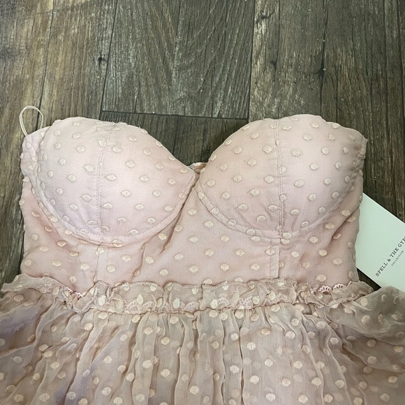SPELL & THE GYPSY  Mira Bustier RaRa Dress ~ Rose (Pink). Small. NEW WITH TAGS - Picture 4 of 13